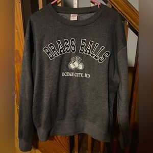 Brass Balls Ocean City, MD Embroiled Crewneck Sweatshirt, Adult M Unique Comfy
